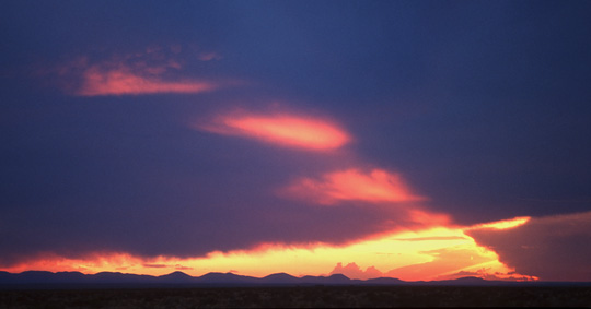 Sunset over the San Francisco Mountains, Arizona  1986