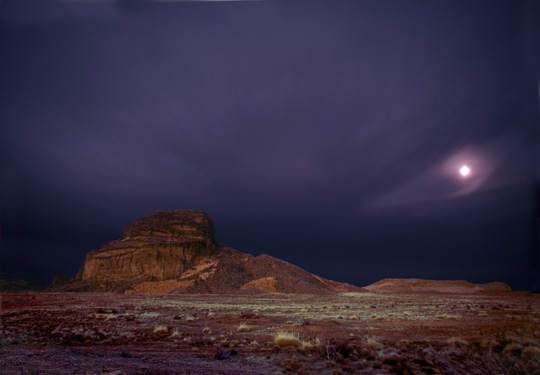 Butte and Moon, The Hopi Buttes, Navajo Reservation 1985